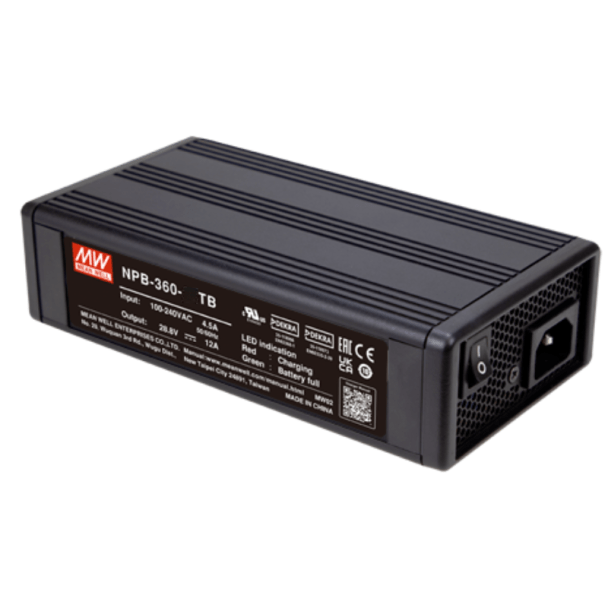 MEAN WELL NPB-360-48TB Battery Charger for 48V Lithium-Ion Batteries