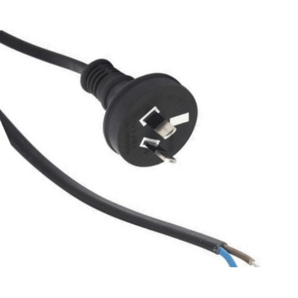 2 Pin AC AU Plug to stripped and tinned wires 1.0meter