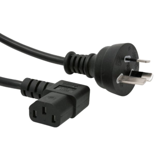 3 Pin AC AU Plug to Right Angle IEC-C13 1.8mtrs (Kettle plug) Power cord