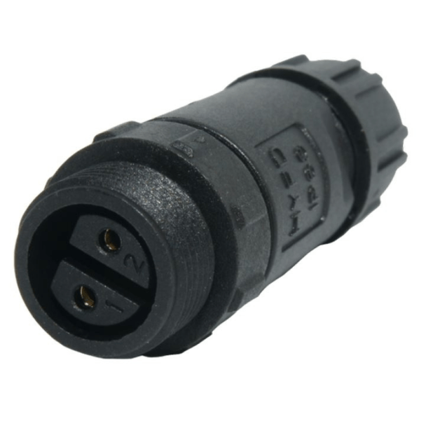 IP68 2 Way Female Inline Connector 240VAC 10A for 4-7mm OD Cables