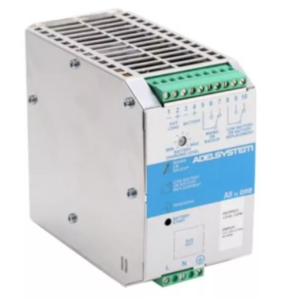 AdelSystem CBI123A 12V / 3A Temperature Compensated DIN Rail DC UPS