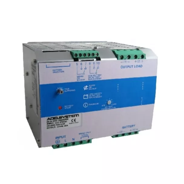 ADELSystem CB2410AC 3 Stage 24V 20A DIN Rail Mount Battery Charger