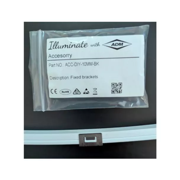 The ADM ACC-DIY-ANT-BK is a Mounting Brackets for 16mm Neon Flex LED strip