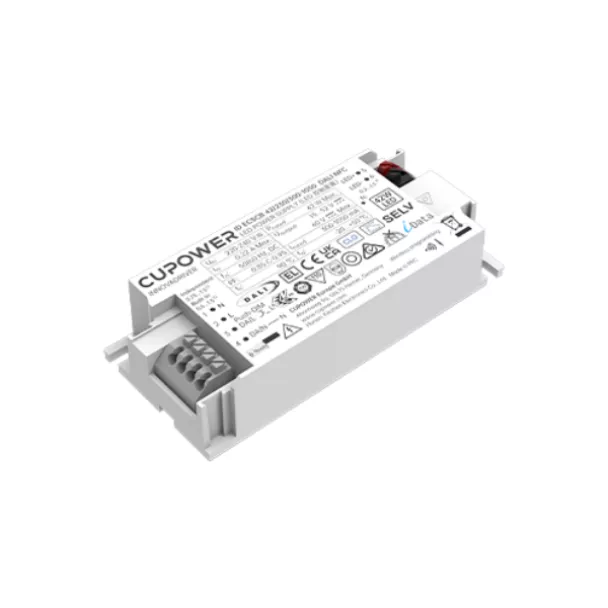 The CUPOWER ECSCB 28/230/150-700 DALI NFC DALI-2 DT6 NFC LED driver delivers 150-700mA constant current with flicker-free dimming for professional lighting. Contact ADM for details.