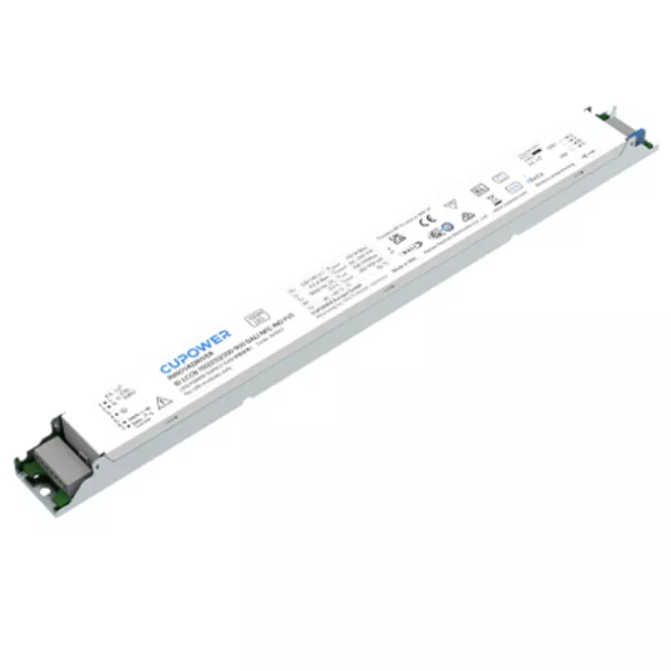 The CUPOWER ID LCCB 100/230/200-700 DALI NFC FV1 is a 100W DALI-2 LED driver with NFC and Push DIM support. Contact ADM for details.