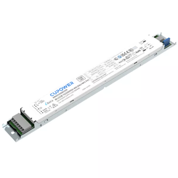 The CUPOWER ID LCCB 75/230/050-400 DALI NFC FV1 is a 75W DALI-2 LED driver with NFC and Push DIM support. Contact ADM for details.