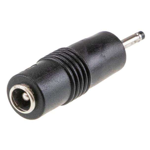 DC Plug Adapter 5.5mmOD - 2.1mmID Socket to Right Angle Plug 2.35mmOD - 0.7mmID (11mm long)