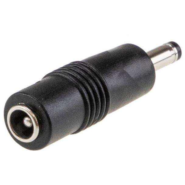 DC Plug Adapter 5.5mmOD - 2.1mmID Socket to Right Angle Plug 4mmOD - 1.7mmID (11mm long)
