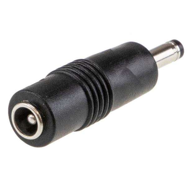 DC Plug Adapter 5.5mmOD - 2.5mmID Socket to Plug 5.5mmOD - 2.1mmID (11mm long)