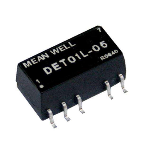 MEAN WELL DET01L-05 5V to 5V 1W dual output PCB mount DC to DC converter