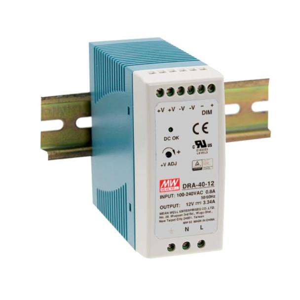 MEAN WELL DRA-40-24 24V Programmable DIN Rail Power Supply