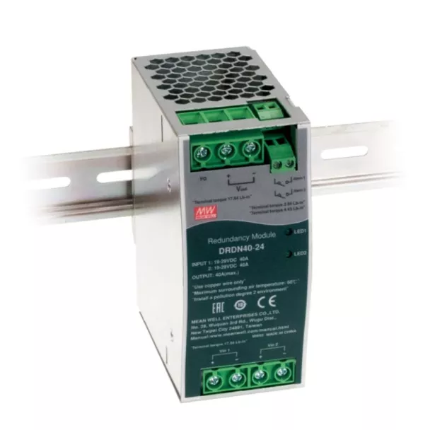 MEAN WELL DRDN40-48 48V DIN Rail Mount Redundancy Module