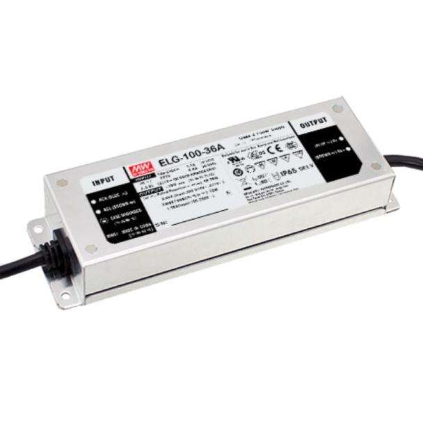 MEAN WELL ELG-100-36AB 36V 90W IP65 0-10V Dimmable LED Driver