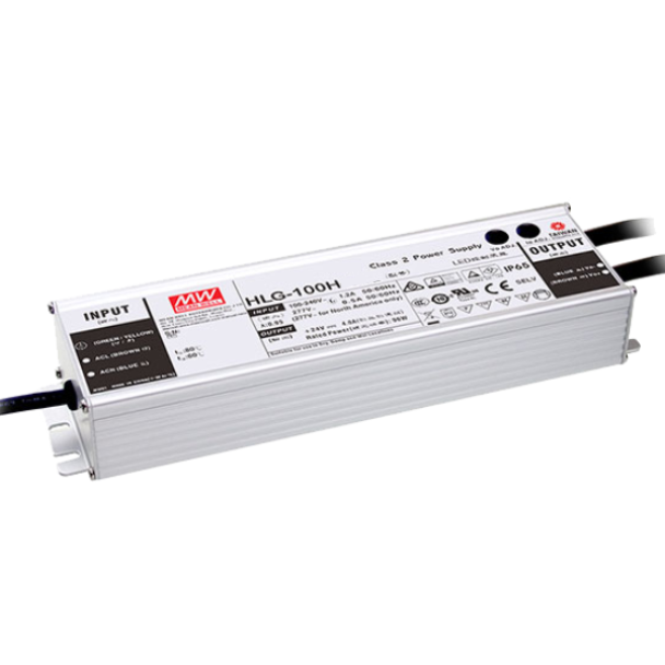 MEAN WELL HLG-100H-42 42V 90W IP67 Constant Voltage LED Driver