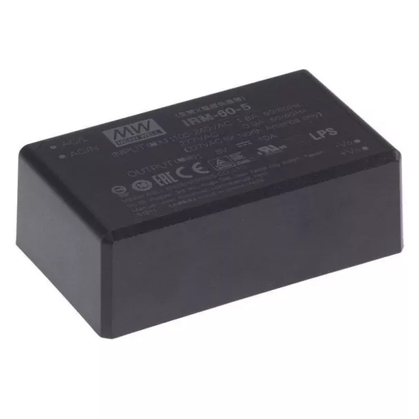 MEAN WELL IRM-60-5 12V / 5A PCB mount power supply module
