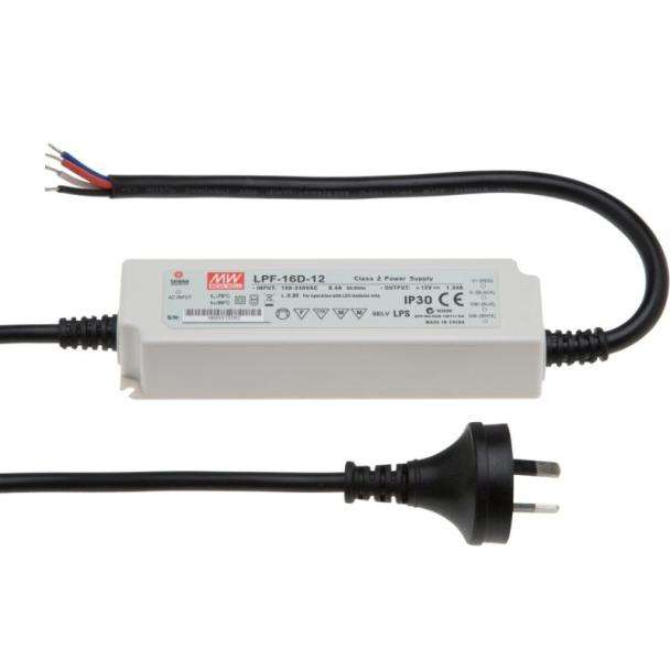 MEAN WELL LPF-16D-12 12V 16W 1-10V Dimmable Constant Voltage LED Driver