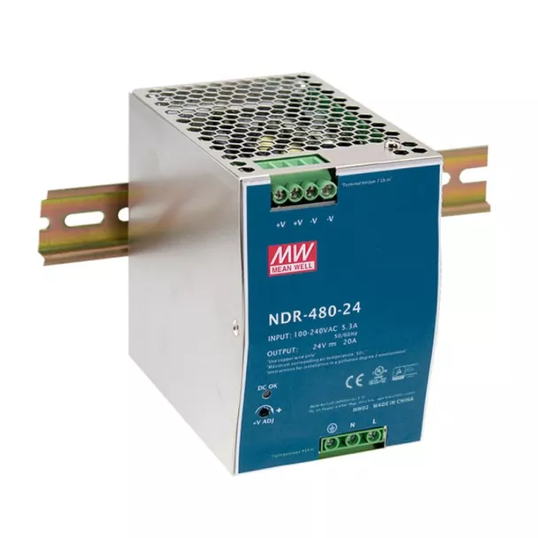 MEAN WELL NDR-480-24 24V DIN Rail Power Supply