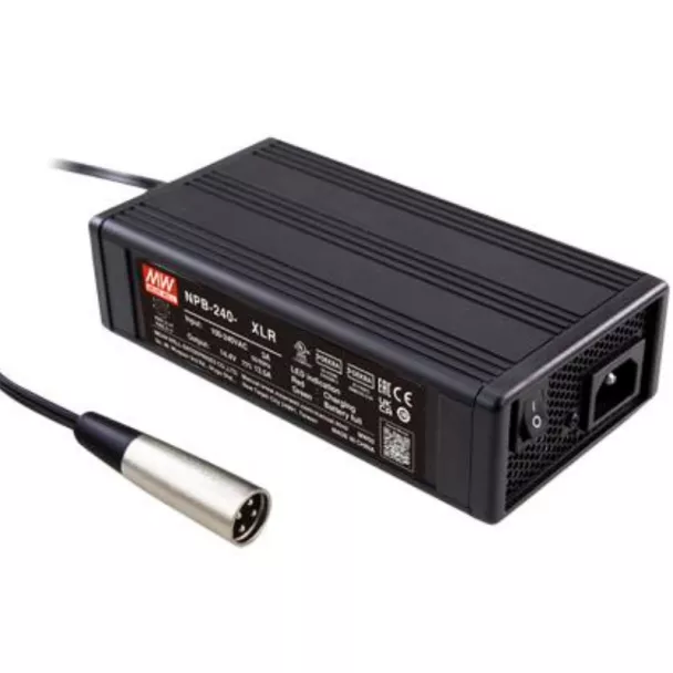 MEAN WELL NPB-240-12XLR Battery Charger for 12V Lithium-Ion Batteries