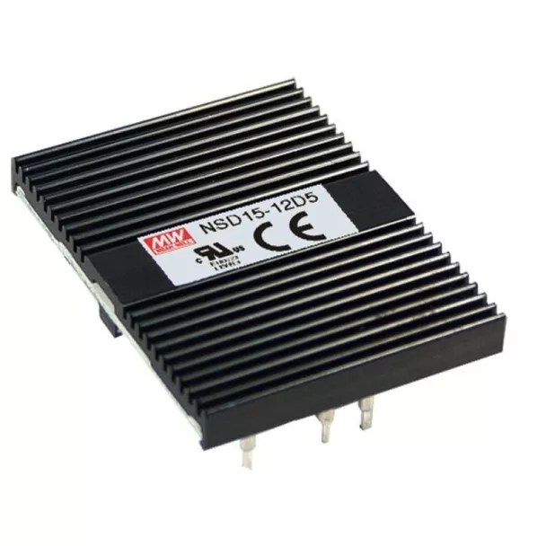 MEAN WELL NSD15-12D12 12V / 24V to Â±12V 15W Dual Output PCB Mount DC to DC Converter