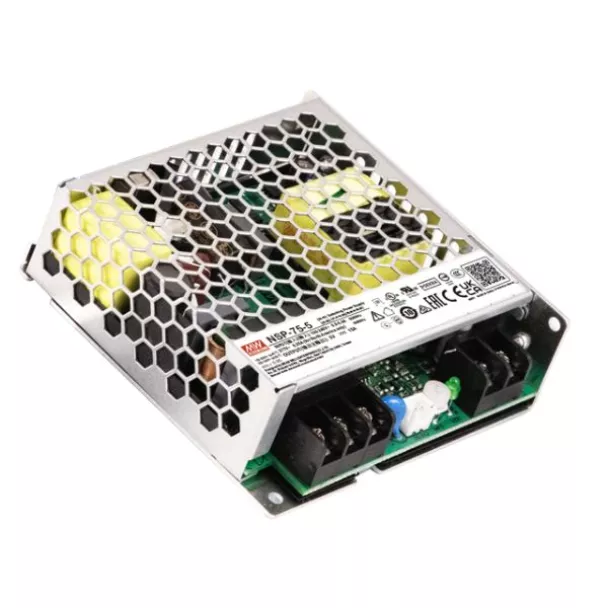 MEAN WELL NSP-75-5 Enclosed Power Supply. 75-Watt 5VDC 15A Output