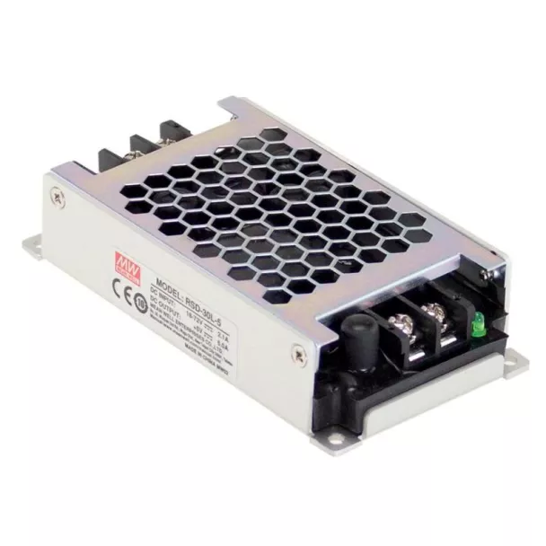 MEAN WELL RSD-30G-12 12V or 24V to 12V 30W Railway DC to DC Converter