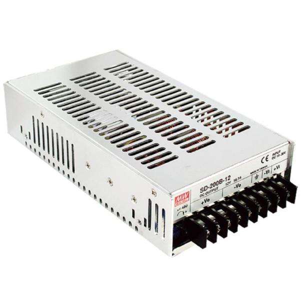 MEAN WELL SD-200B-12 24V to 12V 200W Enclosed DC to DC Converter