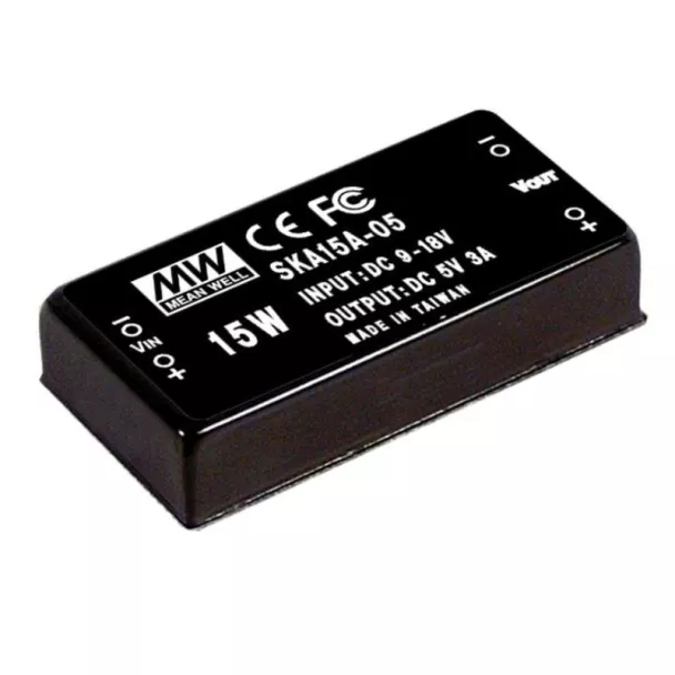 MEAN WELL SKA15A-05 12V to 5V 15W PCB Mount DC to DC Converter