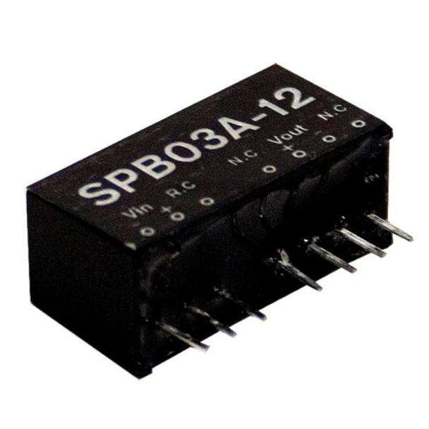 MEAN WELL SPB03A-15 12V to 15V 3W PCB mount DC to DC converter