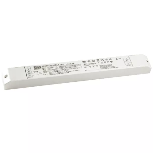 MEAN WELL SPWM-150-24DA2Q 24V 150W 6.3A DALI-2 DT8 Dimmable Indoor LED Driver