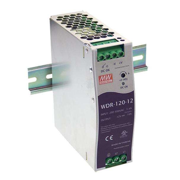 MEAN WELL WDR-120-12 12V DIN Rail Power Supply