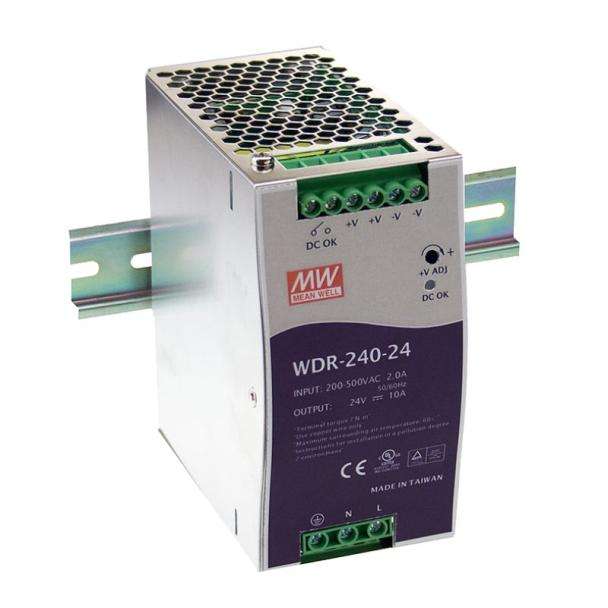 MEAN WELL WDR-240-24 24V 2 Phase DIN Rail Power Supply