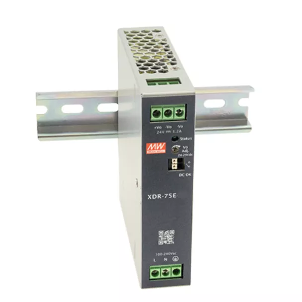 MEAN WELL XDR-75E-12 12V 6.3A Low-Cost Ultra Slim DIN Rail Power Supply