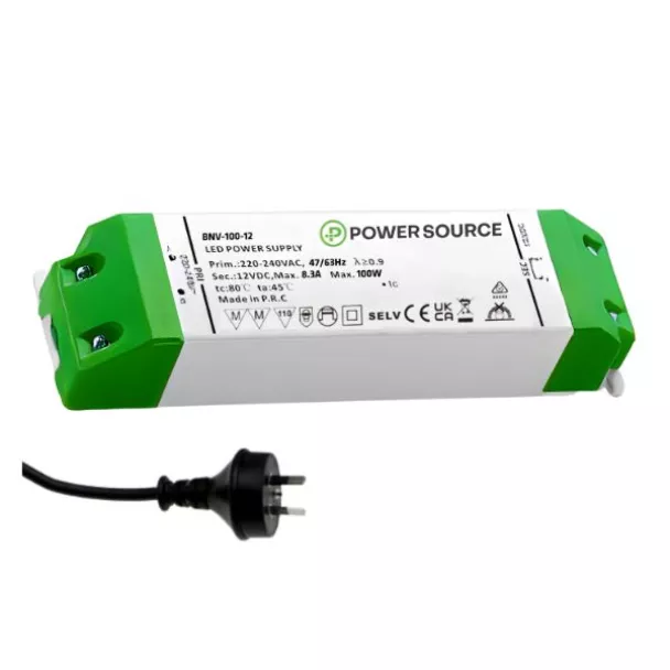 POWER SOURCE BNV-100-12-AUP LED Driver Constant Voltage 12V 100W Non-Dimmable IP20