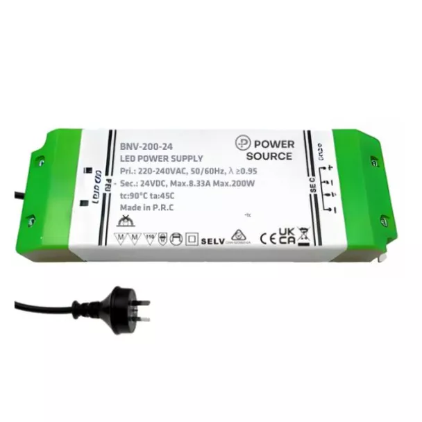POWER SOURCE BNV-200-24-AUP LED Driver CV 24V 200W Non-Dimmable IP20