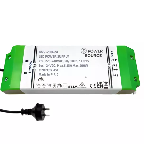 POWER SOURCE BNV-200-24-AUP LED Driver CV 24V 200W Non-Dimmable IP20
