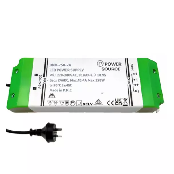 POWER SOURCE BNV-250-24-AUP LED Driver CV 24V 250W Non-Dimmable IP20