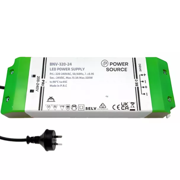 POWER SOURCE BNV-320-24-AUP LED Driver Constant Voltage 24V 320W Non-Dimmable IP20
