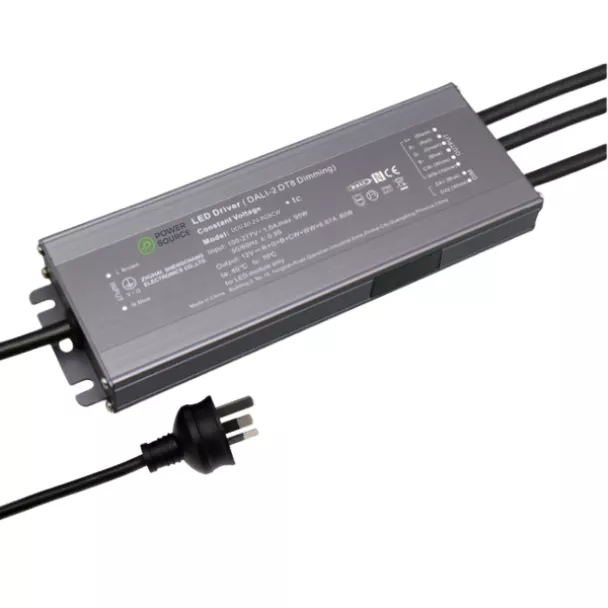 POWER SOURCE DDV-80-24-RGBCW-AUP LED Driver Constant Voltage 80W 24V 3.33A RGBCW DALI-2 IP66 with flex and AU plug