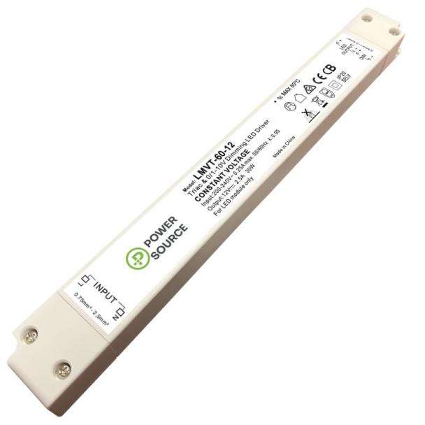 POWER SOURCE LMVT-60-24 24V 60W 0-10 Dimmable Linear LED Driver