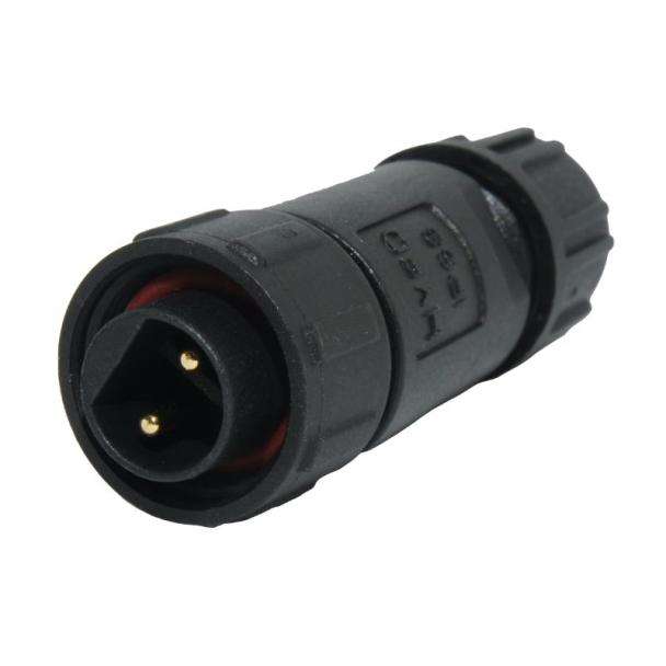 IP68 2 Way Male Inline Connector 240VAC 10A for 4-7mm OD Cables