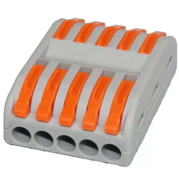 5 Way 32A Inline Spring Terminal Connector