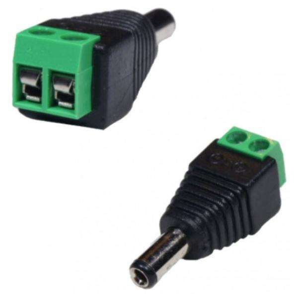 DC Adapter Plug 5.5mmOD / 2.1mmID Socket to Screw Terminals