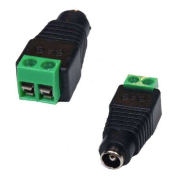DC Adapter Plug 5.5mmOD / 2.5mmID Socket to Screw Terminals