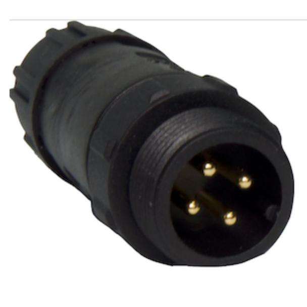 IP68 4 Way Male Inline Connector 240VAC 10A for 4-7mm OD Cables