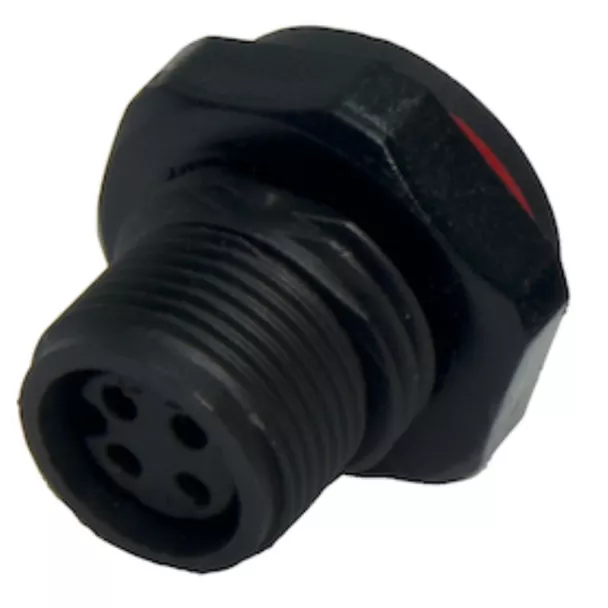 IP68 Connector Panel Mount Connector 4 Way Female 240VAC 10A for 7mm OD Cable