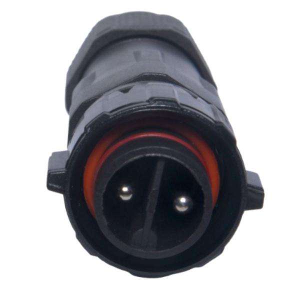 IP68 2 Way Male Inline Connector 240VAC 15A for 6-11.5mm OD Cables
