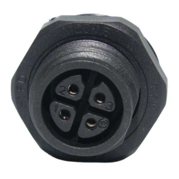 Panel Mount Connector 4 Way Female 240VAC 15A