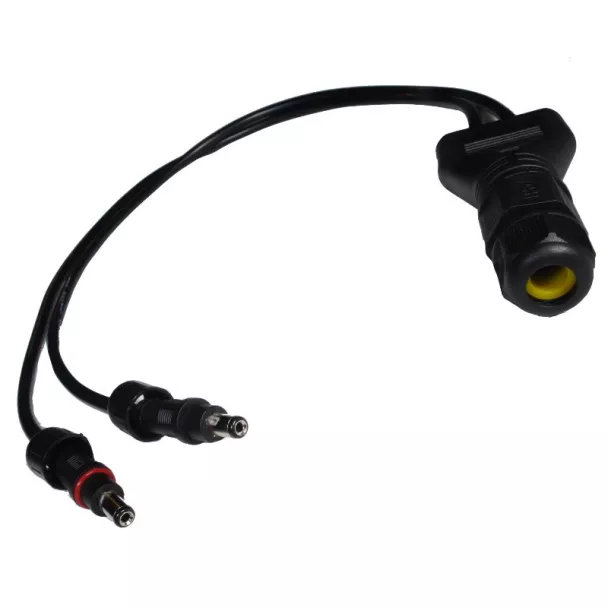 Splitter Cable IP67 6A Inline Cable Joiner to 2 x 5.5mmOD / 2.1mmID Connectors