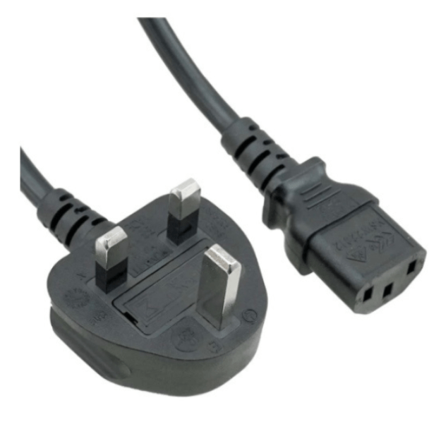 3 Pin UK AC Plug to IEC-C13 Power Cord 1.5mtrs (UK Mains lead)