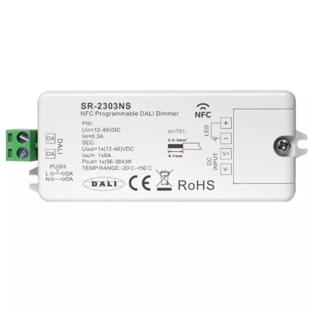 SUNRICHER SR-2303NS NFC Programmable DALI/DALI-2 Dimmer 1 Channel
